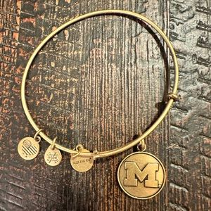 Alex and Ani Matte Gold University of Michigan Bangle Charm Bracelet